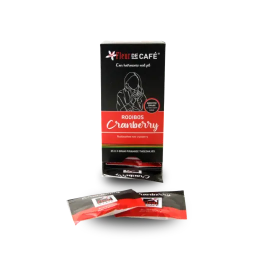 Rooibos Cranberry theezakjes 25 stuks